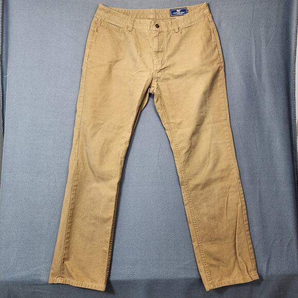 Vineyard Vines Mens Pants 34x30 Brown Preppy Office Academia Casual Normcore - Picture 9 of 10